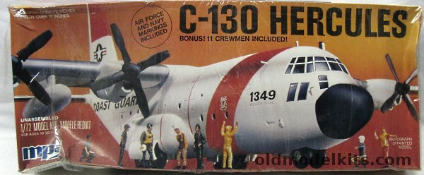 MPC 1/72 Lockheed C-130E Hercules with  11 Crewmen - US Coast Guard / Navy / Air Force, 2-0552 plastic model kit